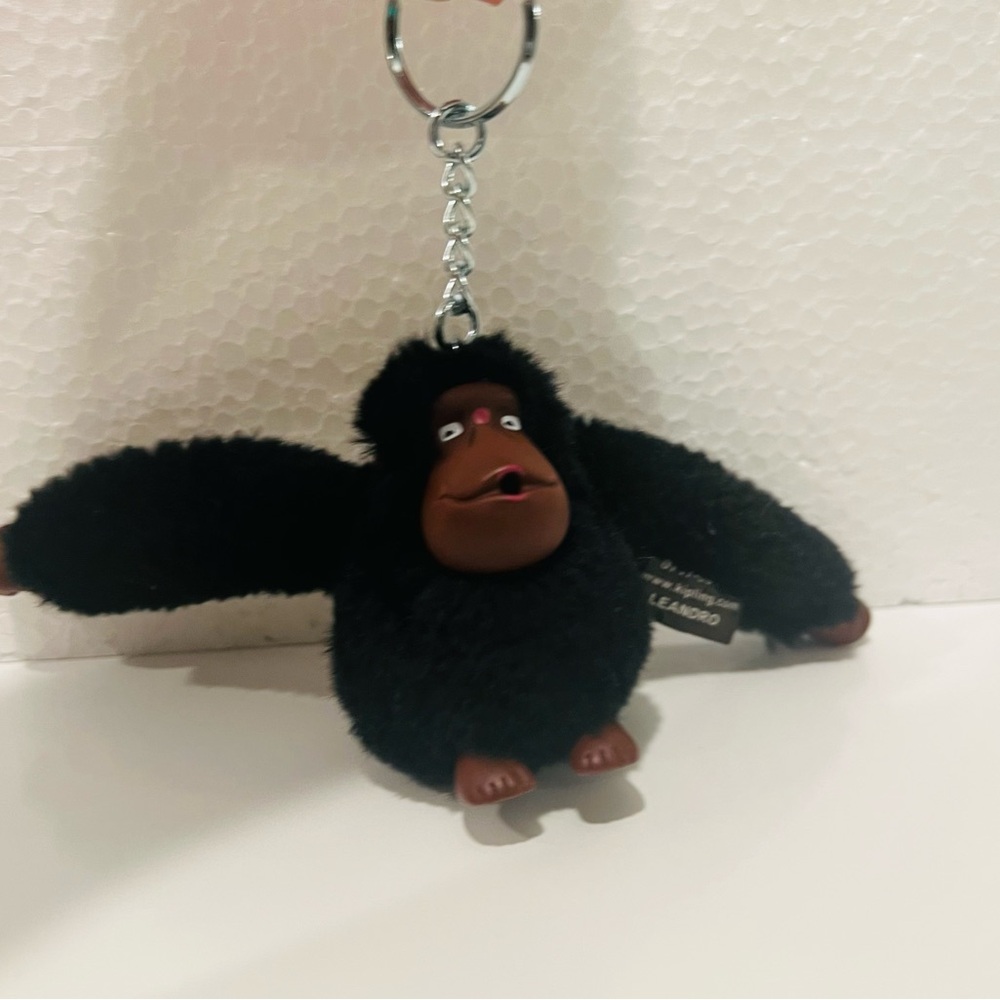 Kipling Large Gorilla Monkey Keychain Black color.